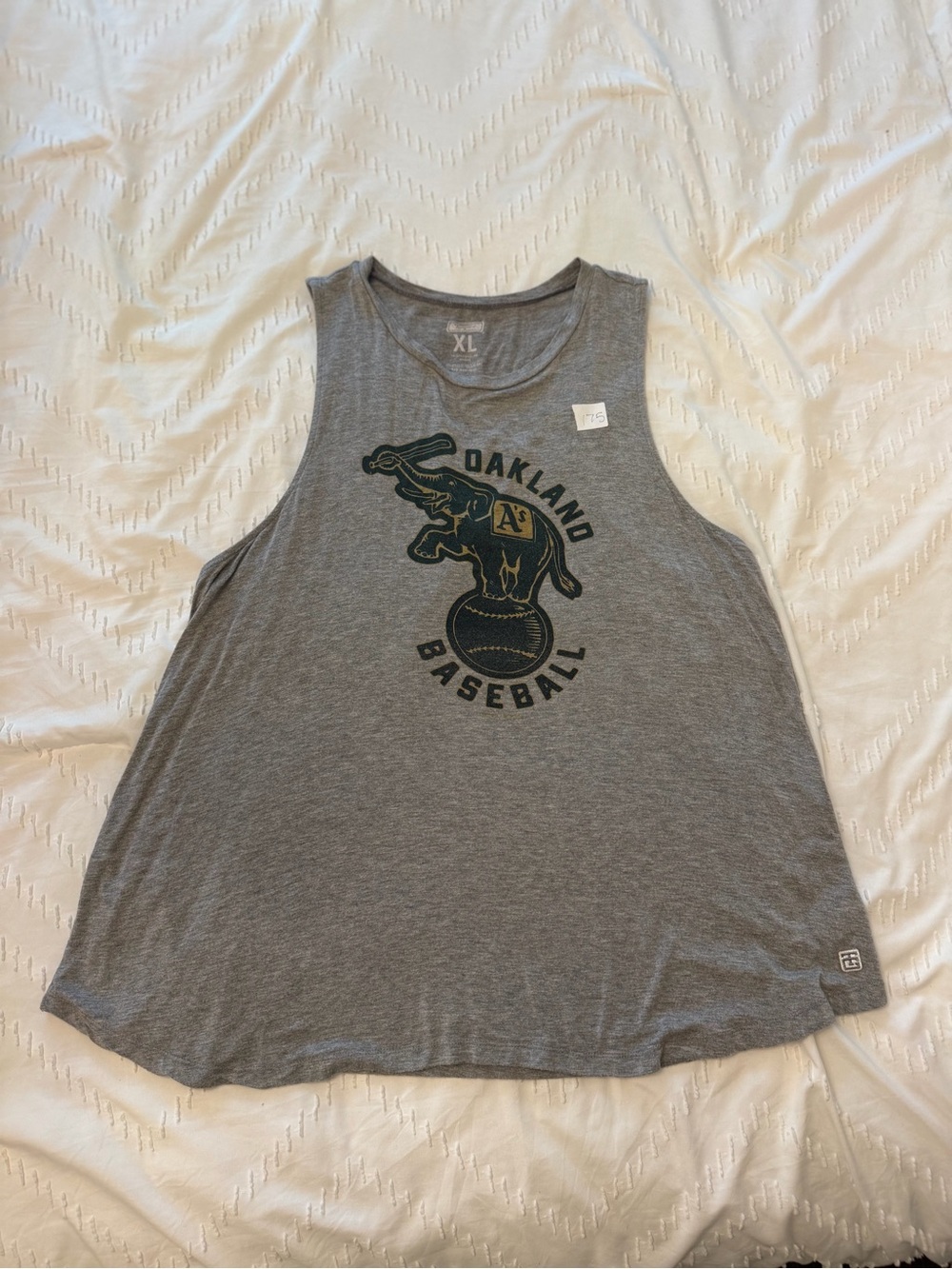 Oakland A's Gray Baseball Tank Top